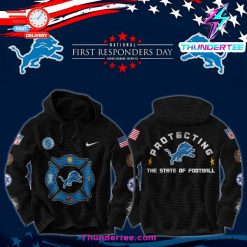 Unisex’s Detroit Lions x 2024 First Responders Day Limited Pullover Waffle Hoodie