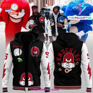 Unisexs Nike Pro Detroit Lions 2024 Sonic and Knuckles Premium Limited Pullover Zip Hoodie Knuckles Montgomery 1