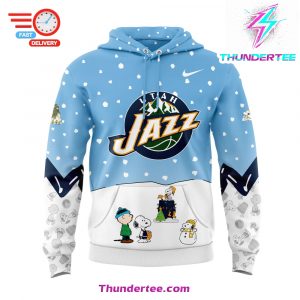 Utah Jazz Peanuts Snoopy Nike Hoodie Set V2