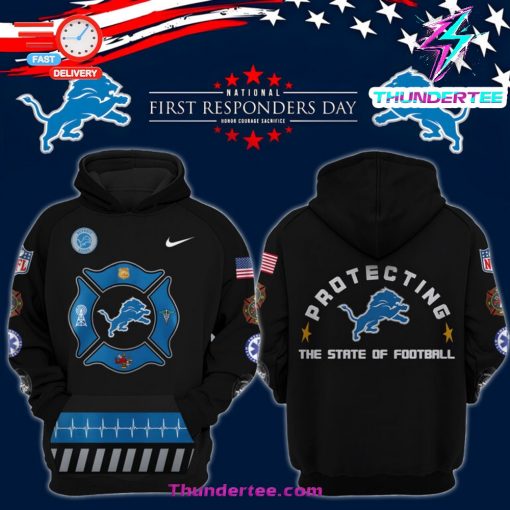 Women’s Detroit Lions 2024 First Responders Day Premium Limited Pullover Hoodie