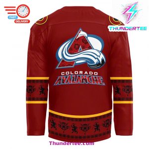 Colorado Avalanche x 2024 NHL Christmas Devil Krampus Holiday Premium Limited Jersey 3