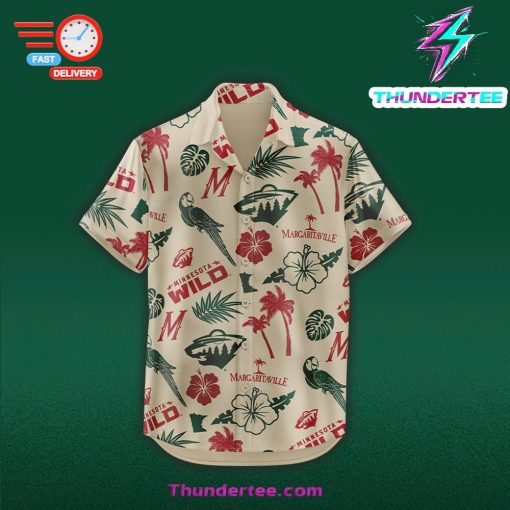 Minnesota Wild x Margaritaville Night Premium Limited Hawaii Shirt