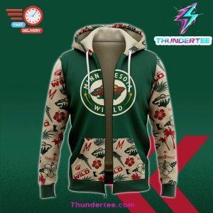 Minnesota Wild x Margaritaville Night Premium Limited Pullover Zip Hoodie